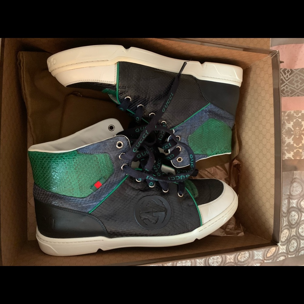 Vintage Gucci snakeskin/leather sneakers - Picture 5 of 8